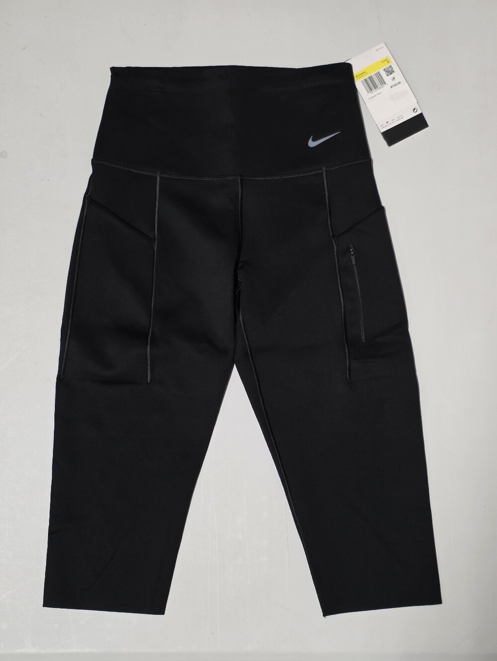 Nike Go Women's Firm-Support High-Waisted Cropped Leggings with Pockets Sz S